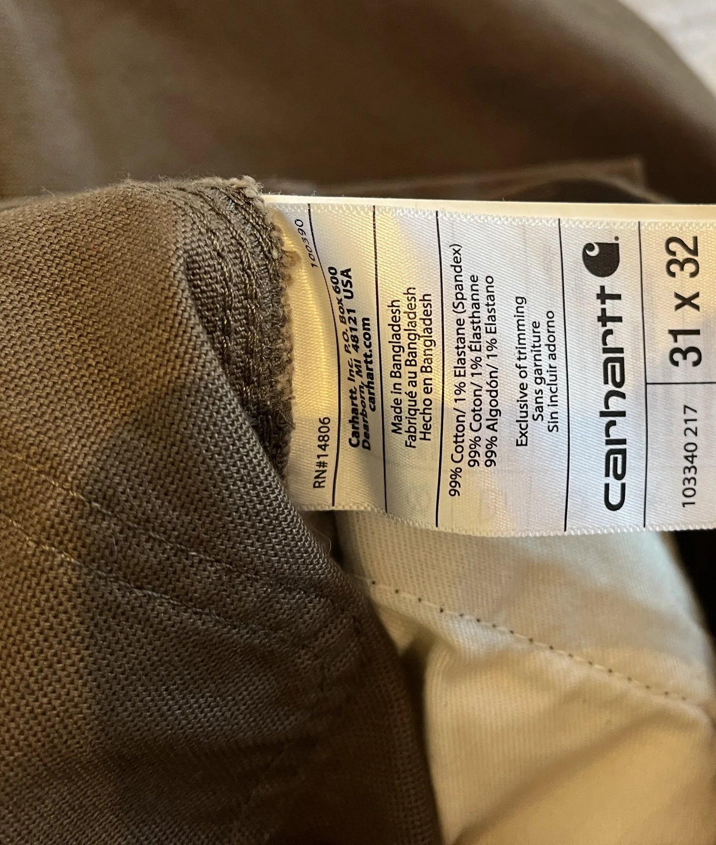 Carhartt Straight Fit Trousers