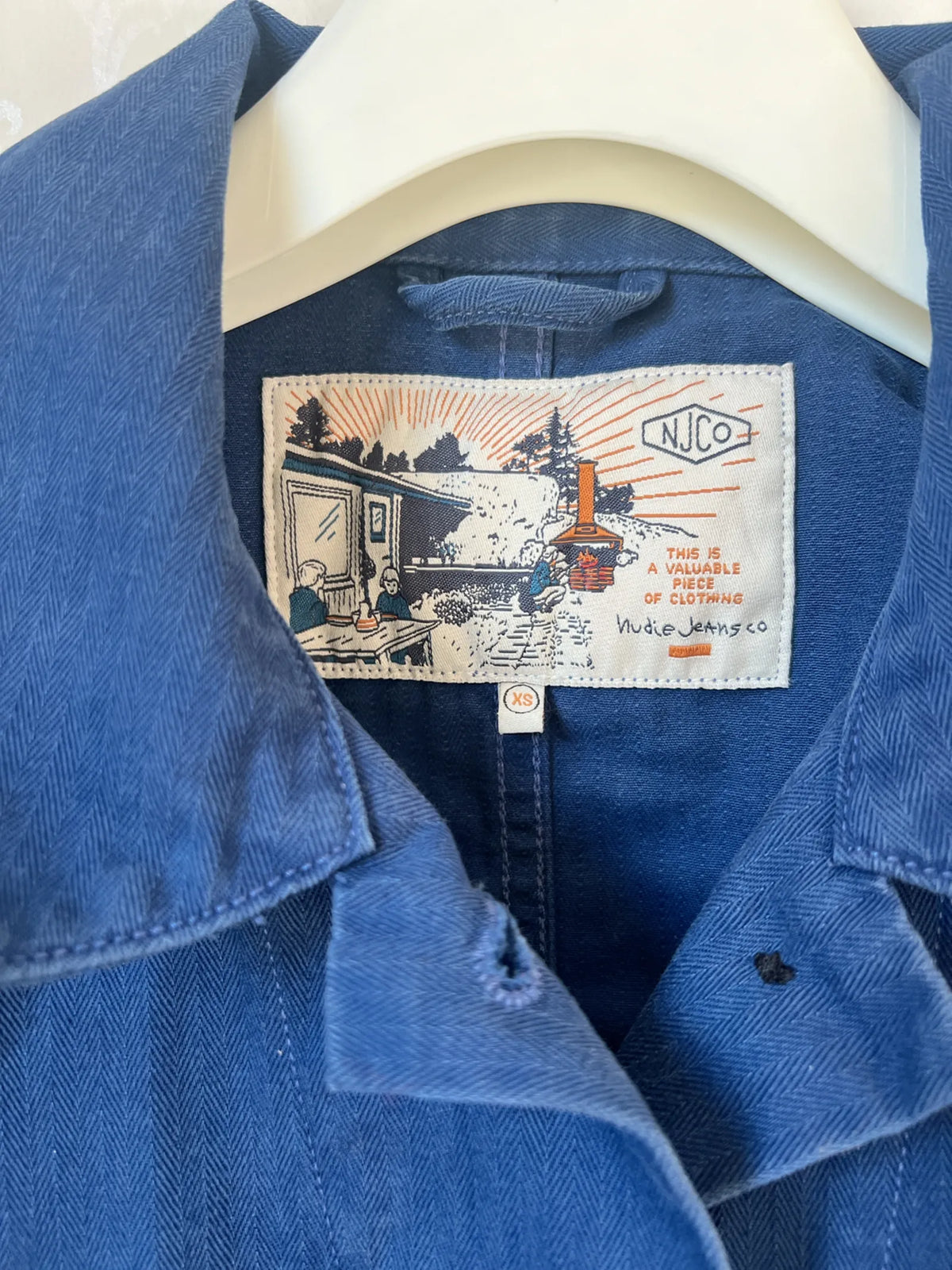 Nudie Lovis Herringbone Denim-jacka