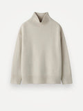 Soft Goat Boyfriend Turtleneck Chalk Turtleneck