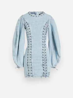 Rotate Cotton Laced Mini-klänning NWT
