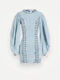 Rotate Cotton Laced Mini-klänning NWT