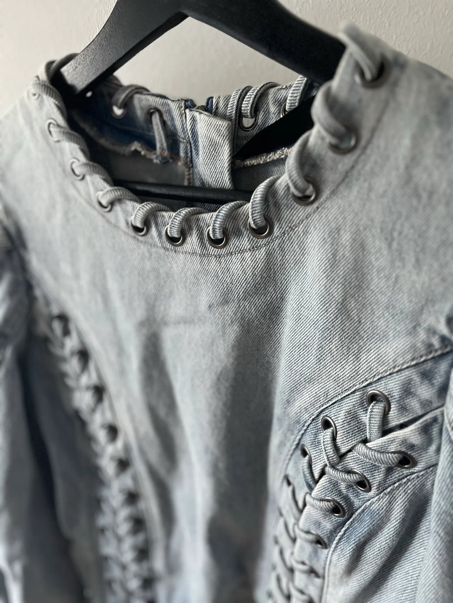 Rotate Cotton Laced Mini-klänning NWT