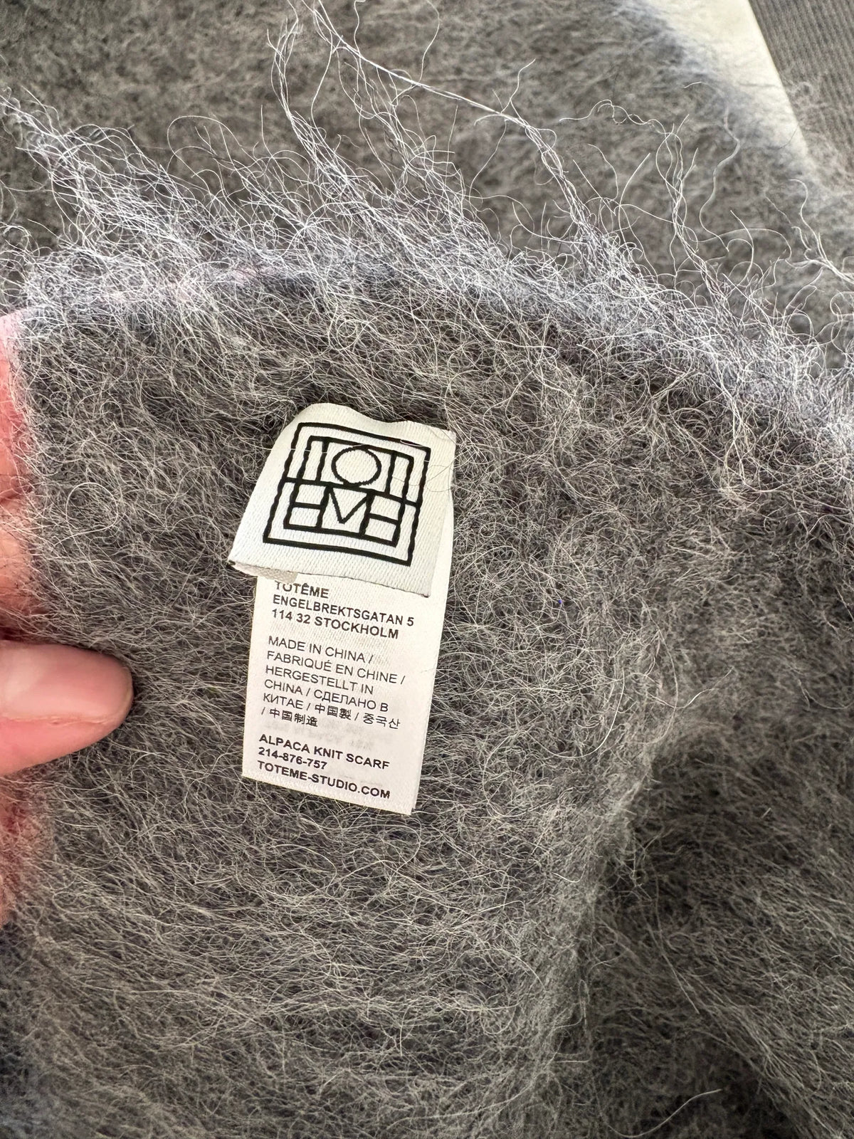 Toteme Alpaca Knit Scarf