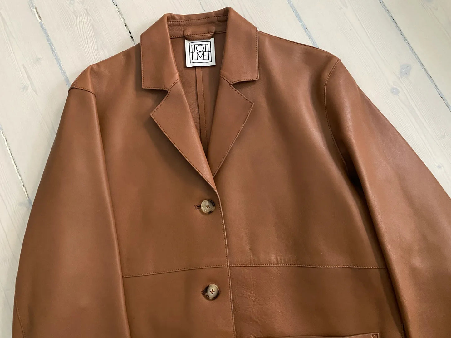Toteme Clean Leather-skinnjacka