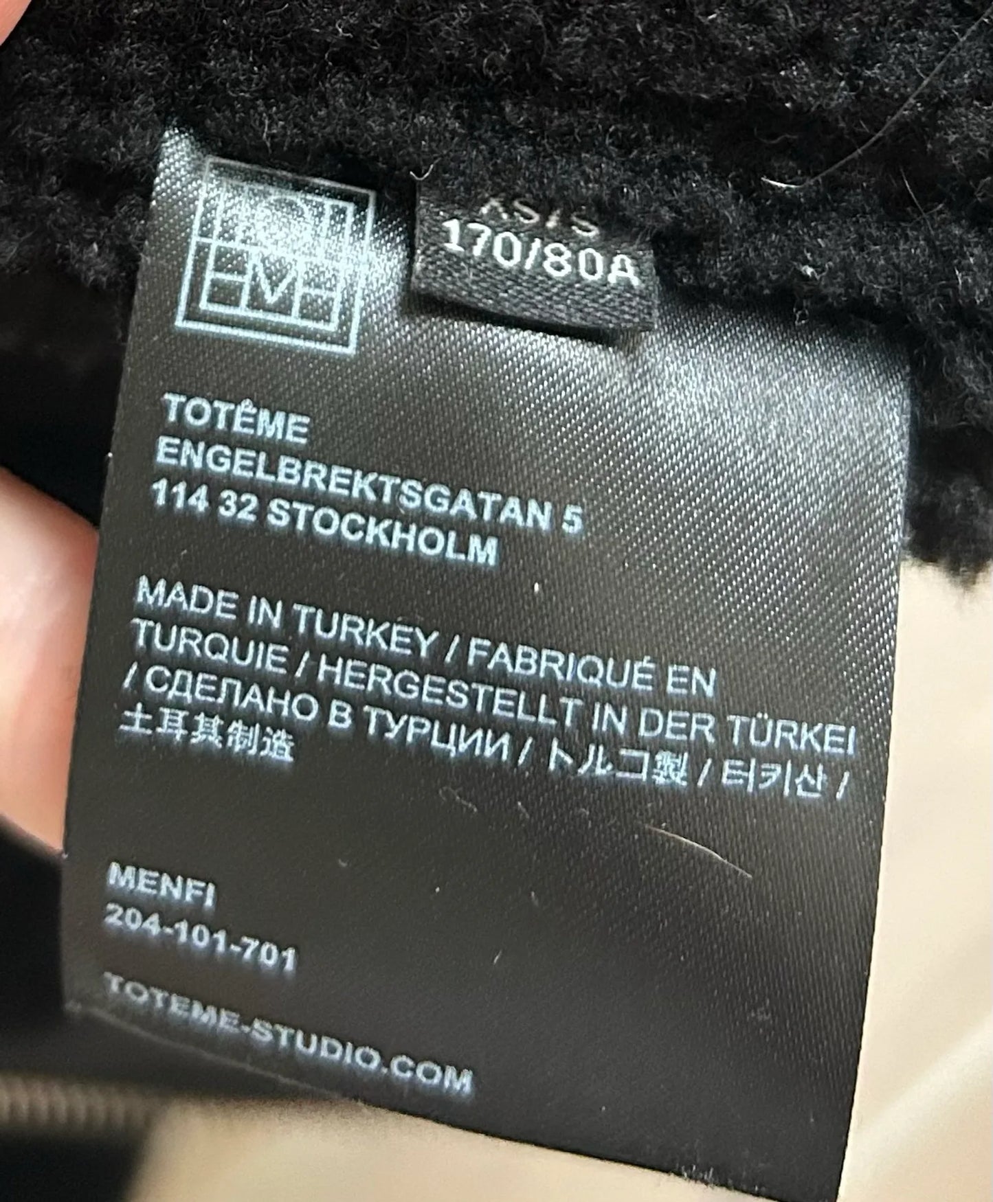 Toteme Signature Shearling-skinnjacka