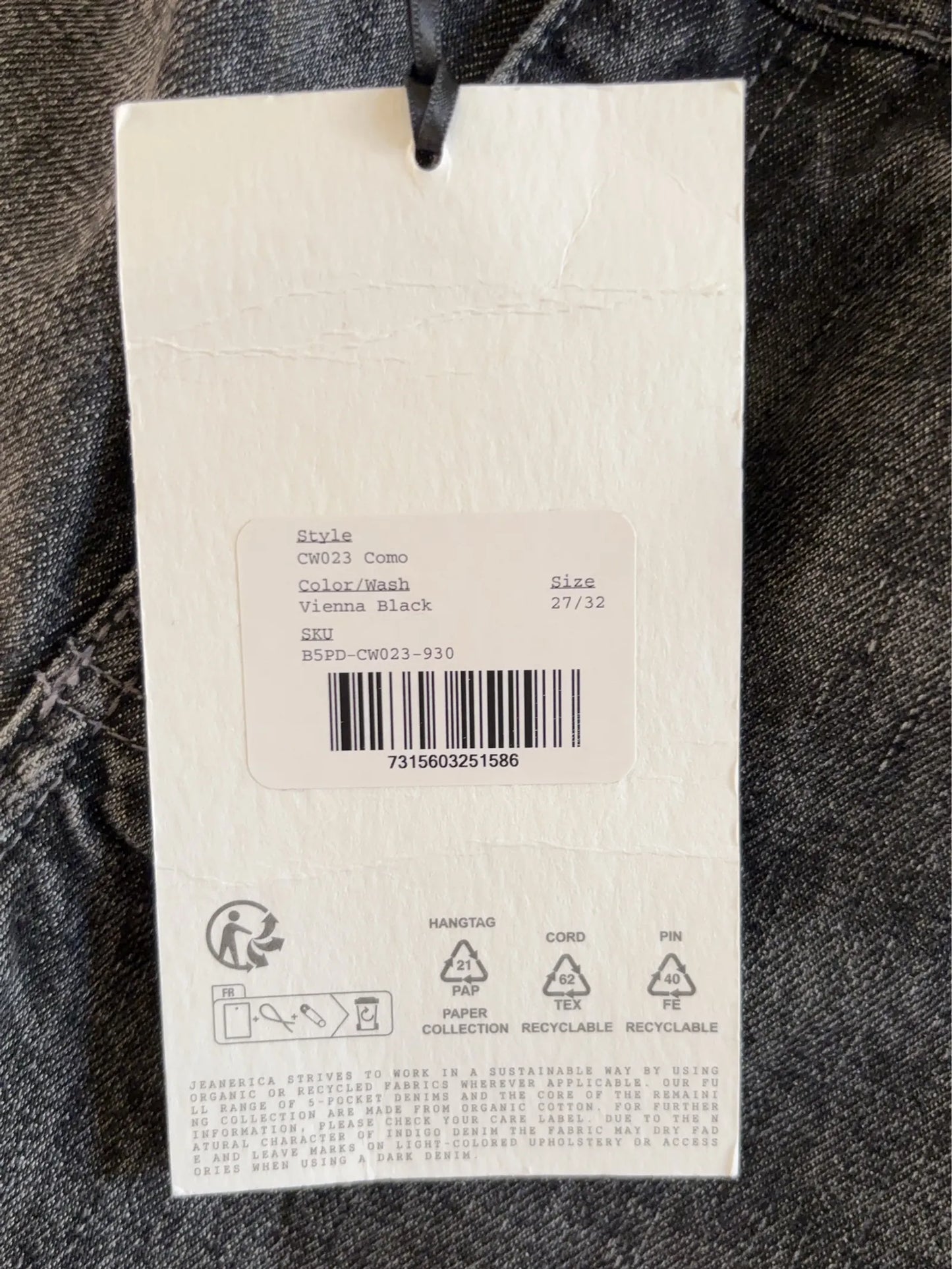 Jeanerica Como-jeans NWT