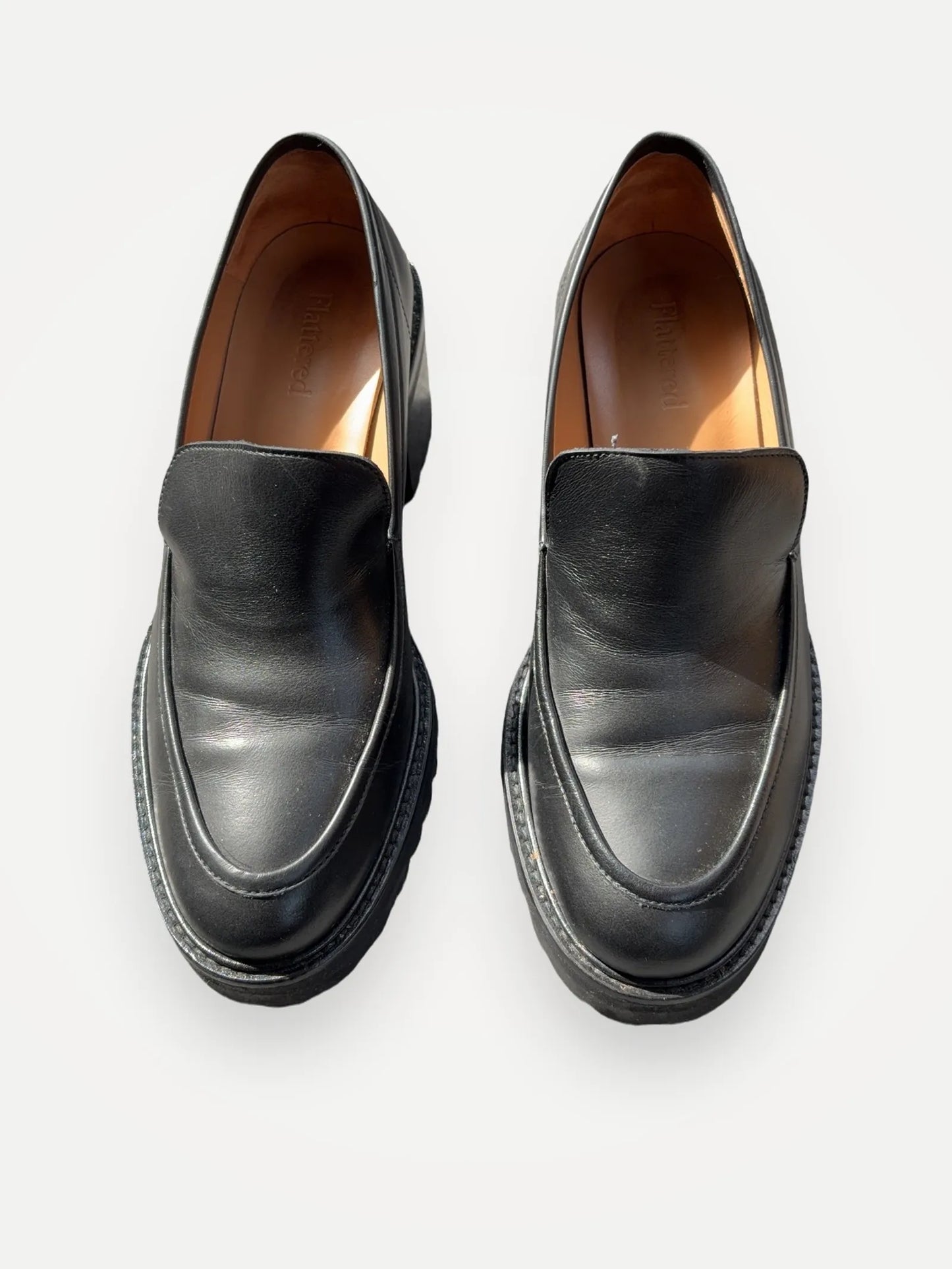 Flattered Saga Leather Black-skinnklackar