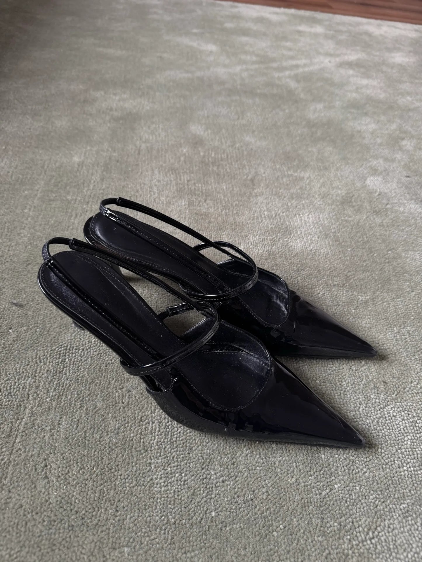 Toteme Sharp Sling Back Patent Heels