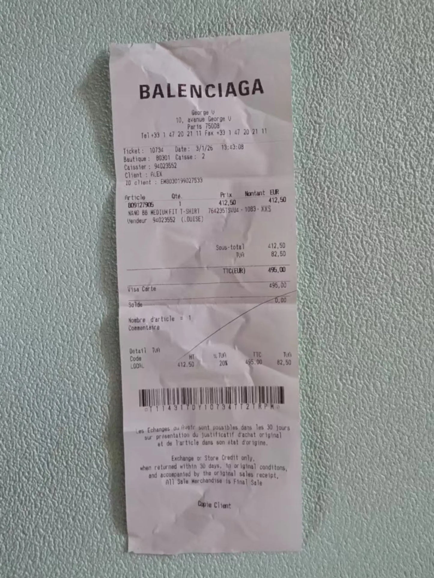 Balenciaga-t-shirt NWOT