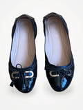 Bally Black Kid Suede Ballet flats