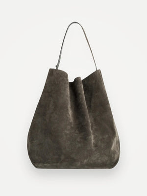 Toteme Suede Tote Granite-axelremsväska