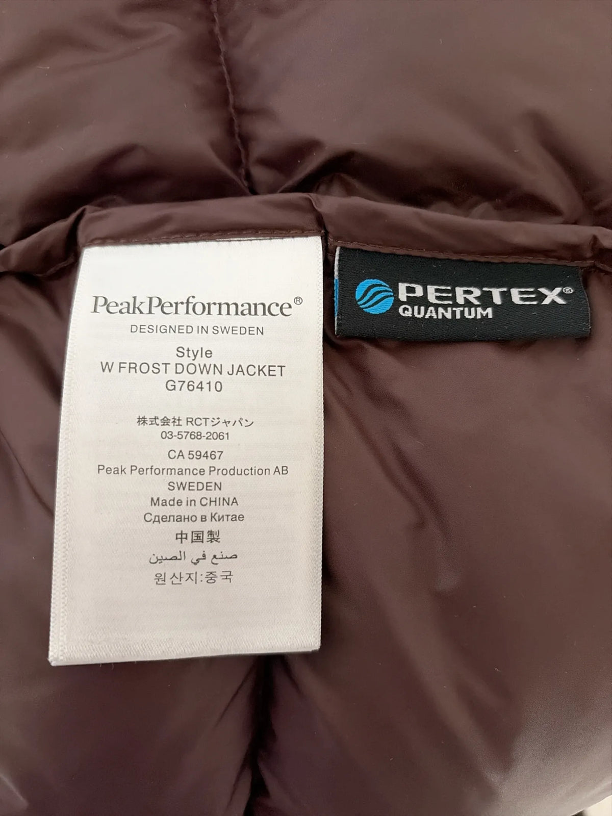 Peak Performance W Frost G76410-dunjacka