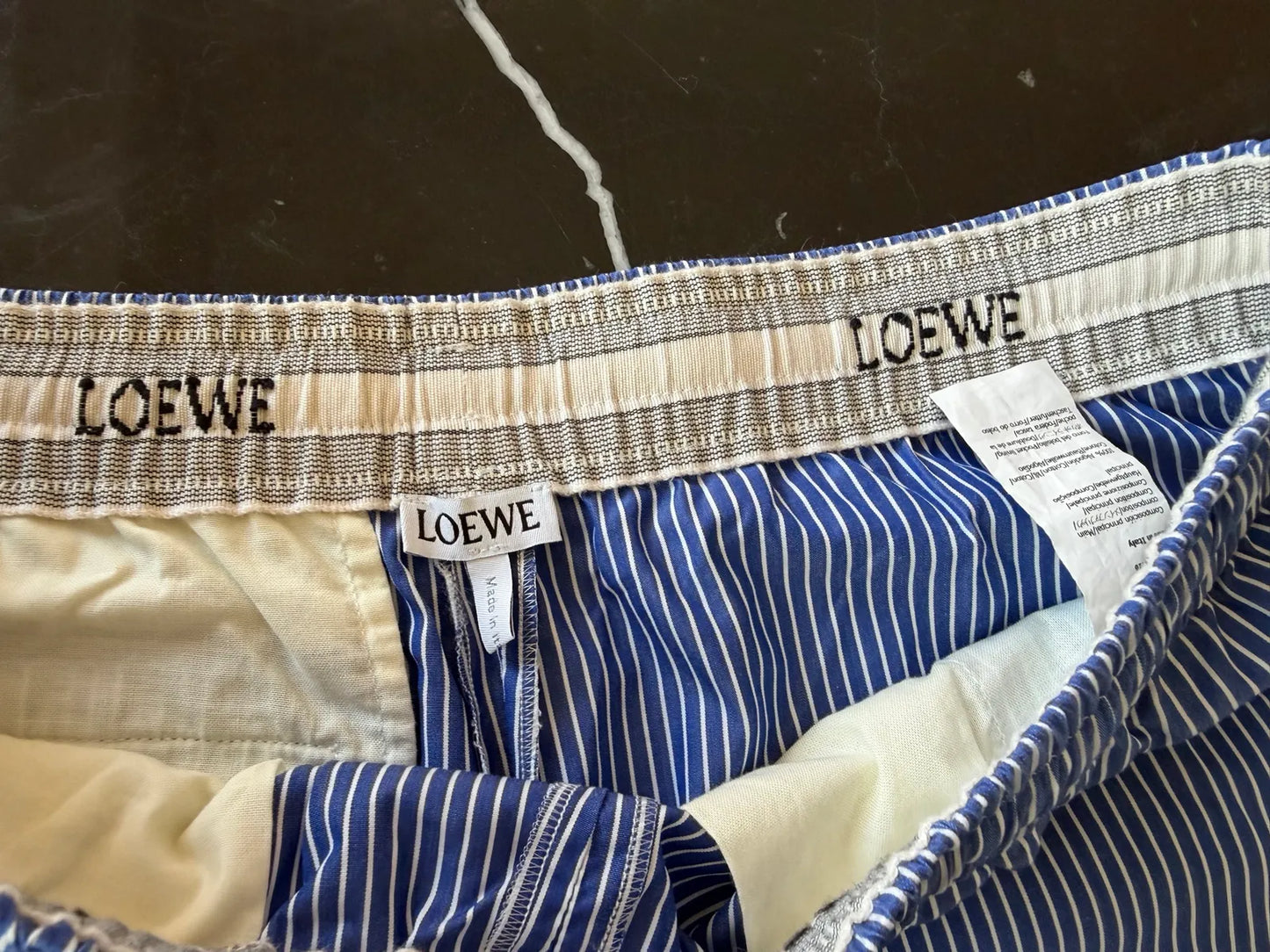 Loewe Striped-shorts NWOT