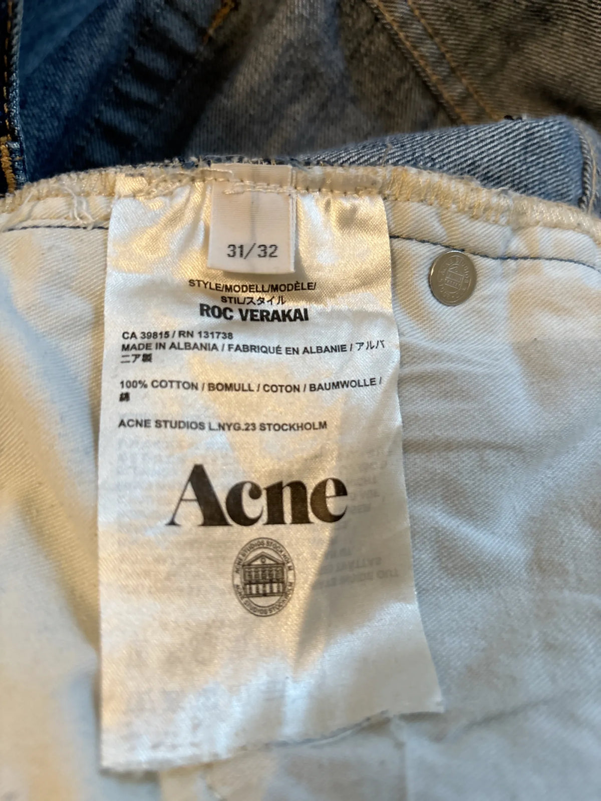 Acne Studios Roc Verakai Jeans