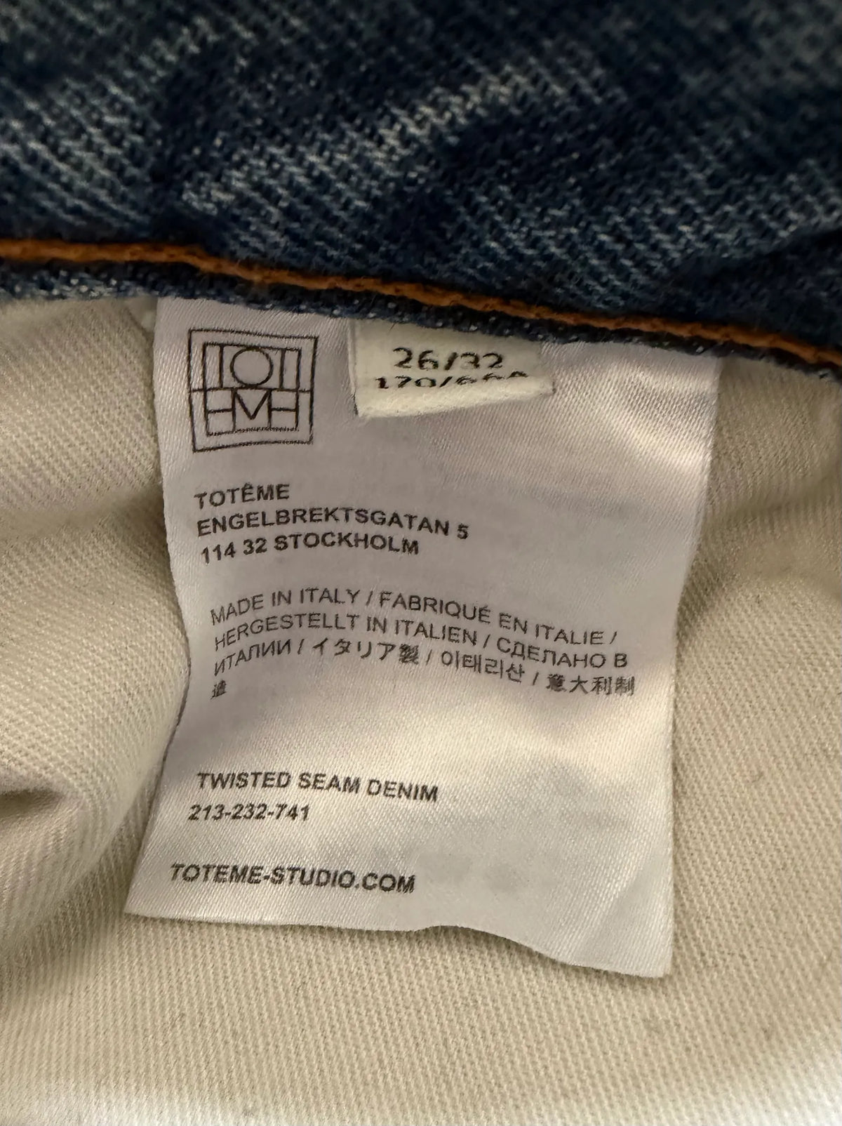Toteme Twisted Seam Denim-jeans