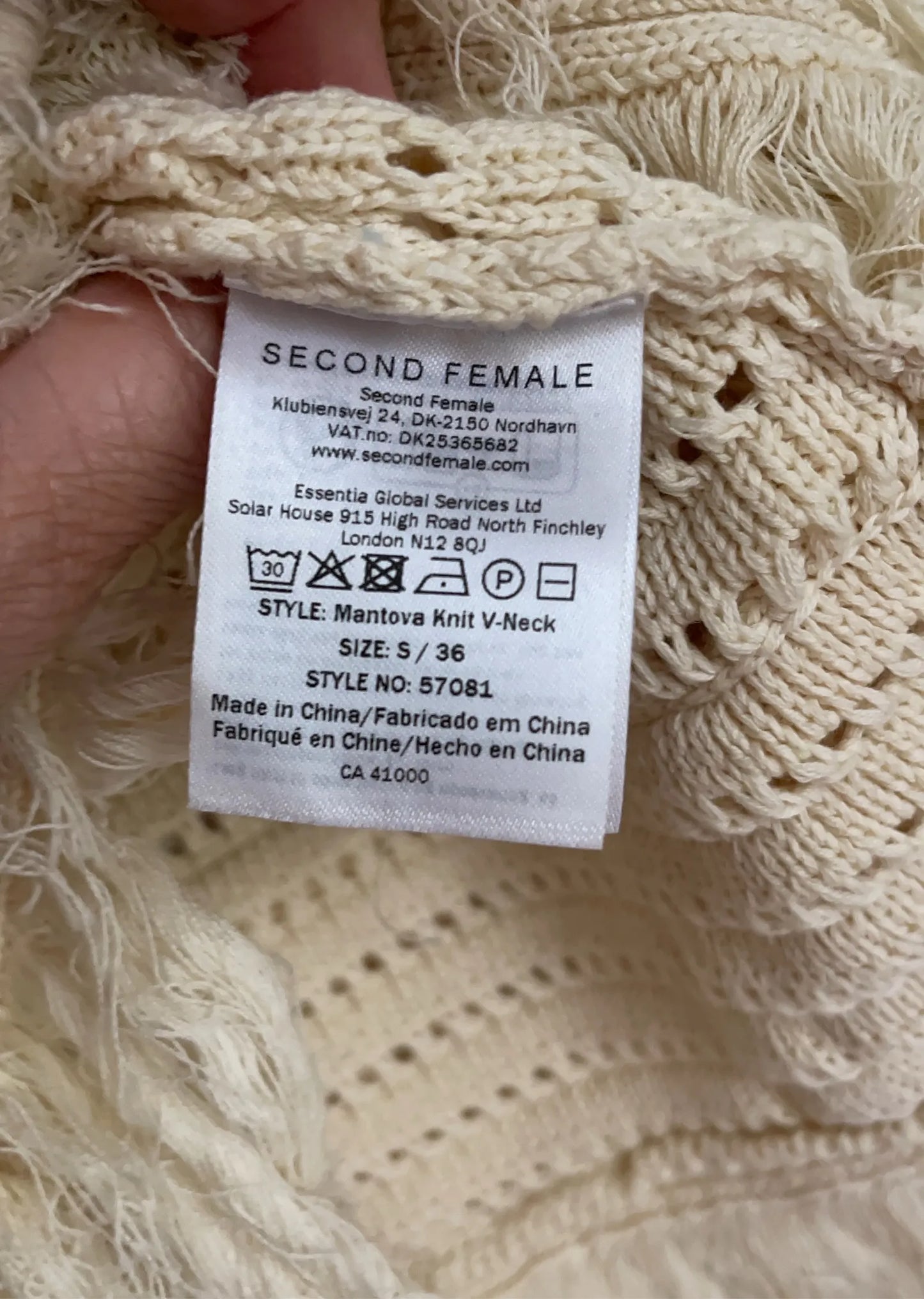 Second Female Mantova Knit V- Vest