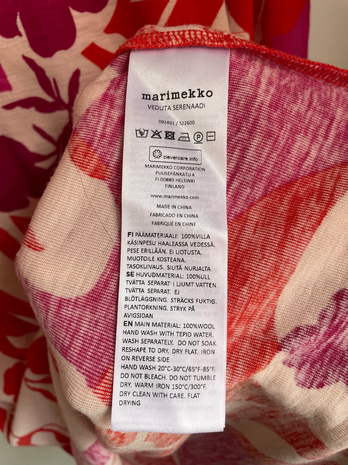 Marimekko Veduta Serenaadi-ullpolotröja