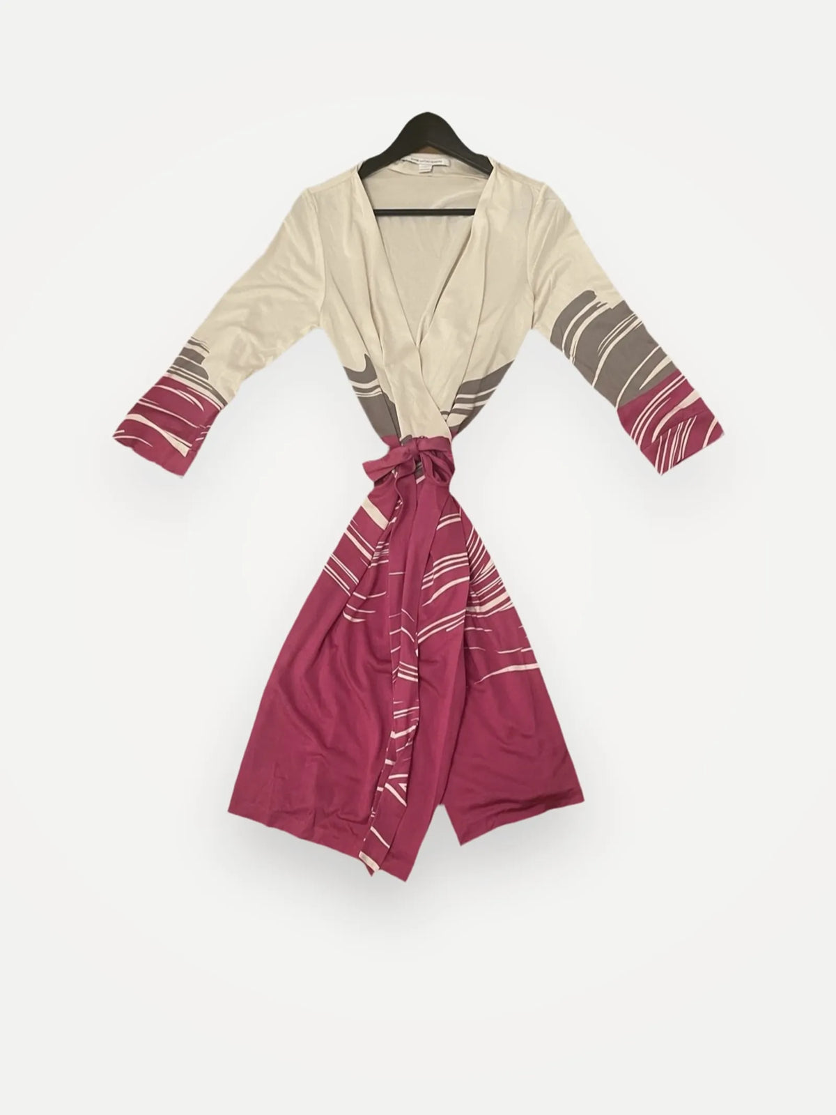 Diane Von Furstenberg Silk Jersey Midi Wrap Dress