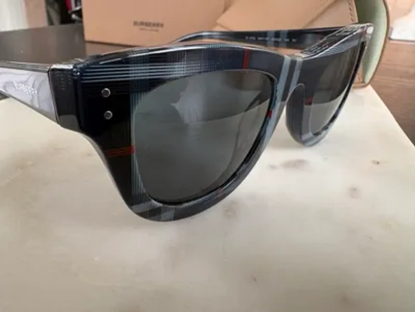 Burberry Sidney, Navy Check Sunglasses