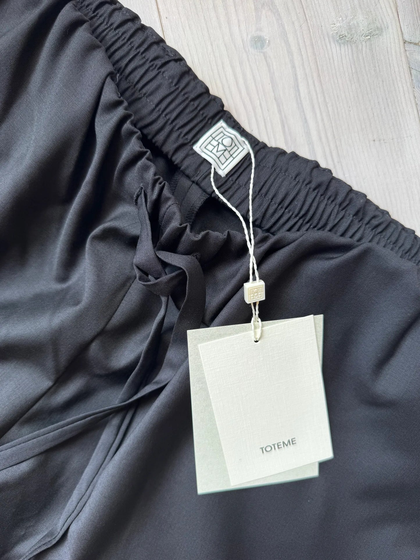 Toteme Drawstring Dinner Black-ullbyxor NWT