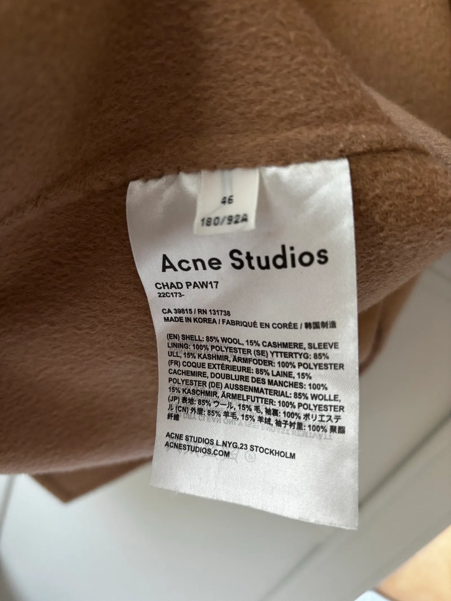 Acne Studios-ullkappa