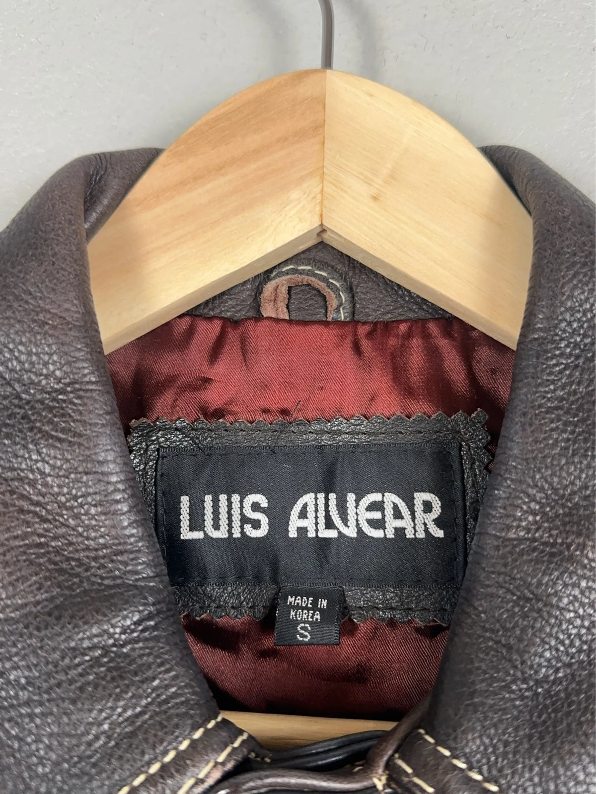Luis Alvear Cropped Brown Leather-skinnväst NWT