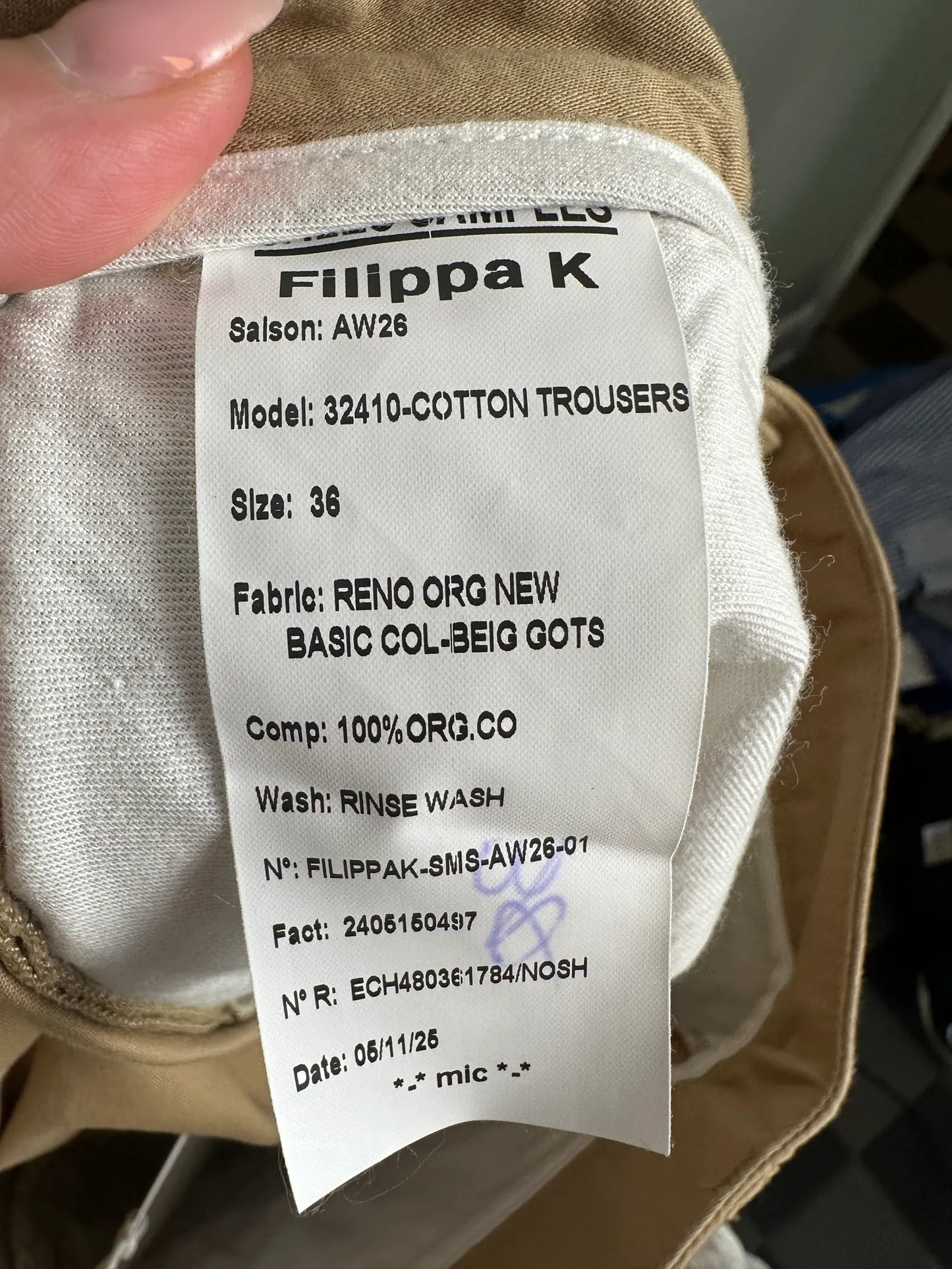 Filippa K Cotton-chinos NWT