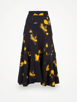Proenza Schouler Abstract Print Cady Swing Skirt