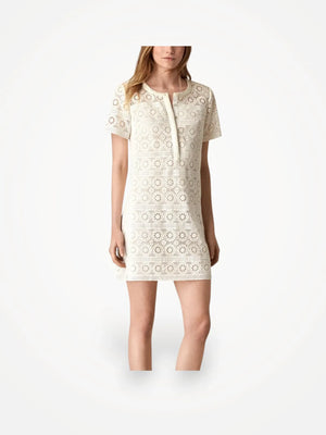 Burberry Brit White Cotton Lace Dress