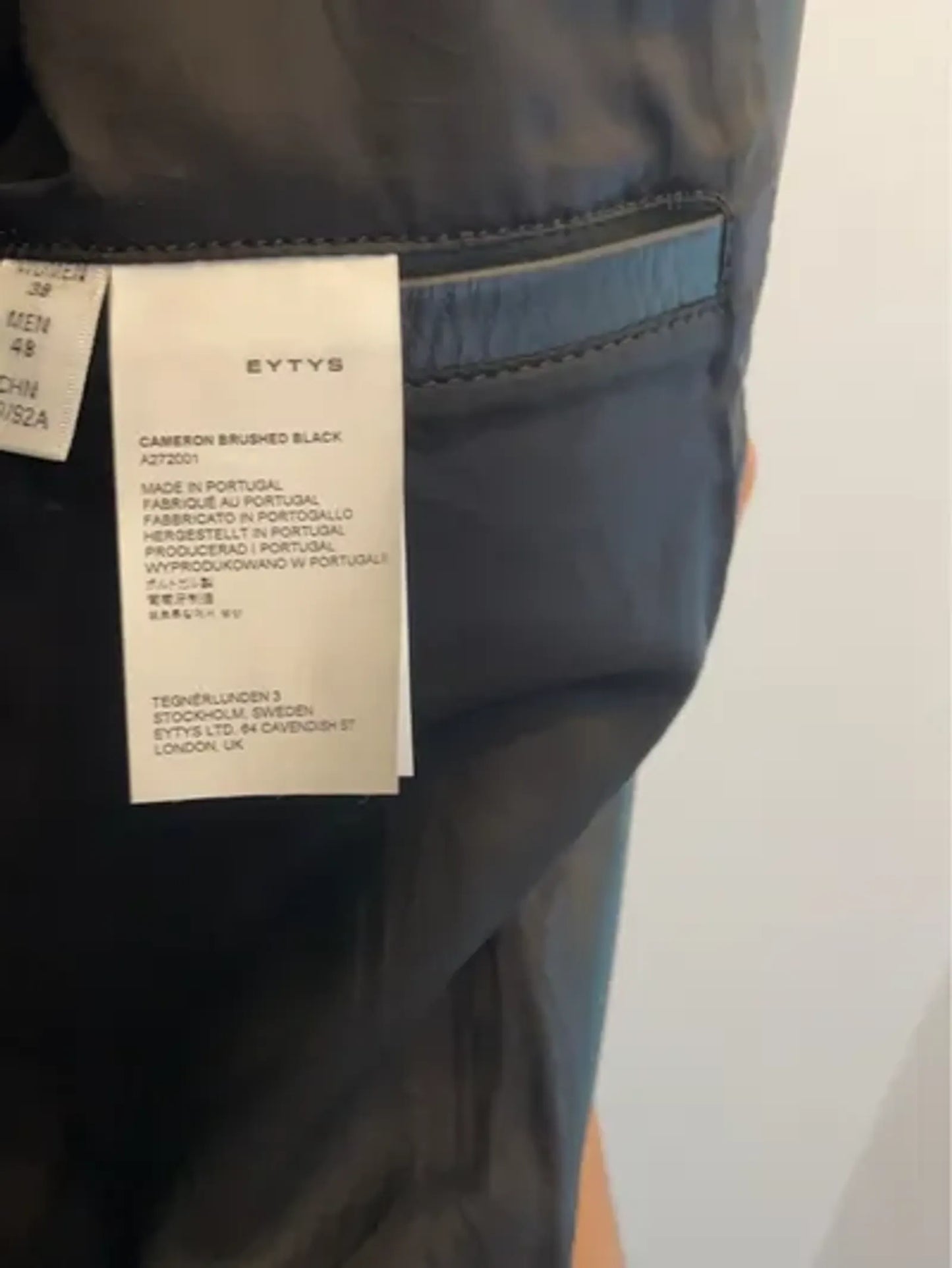 Eytys Cameron Brushed Black Leather jacket