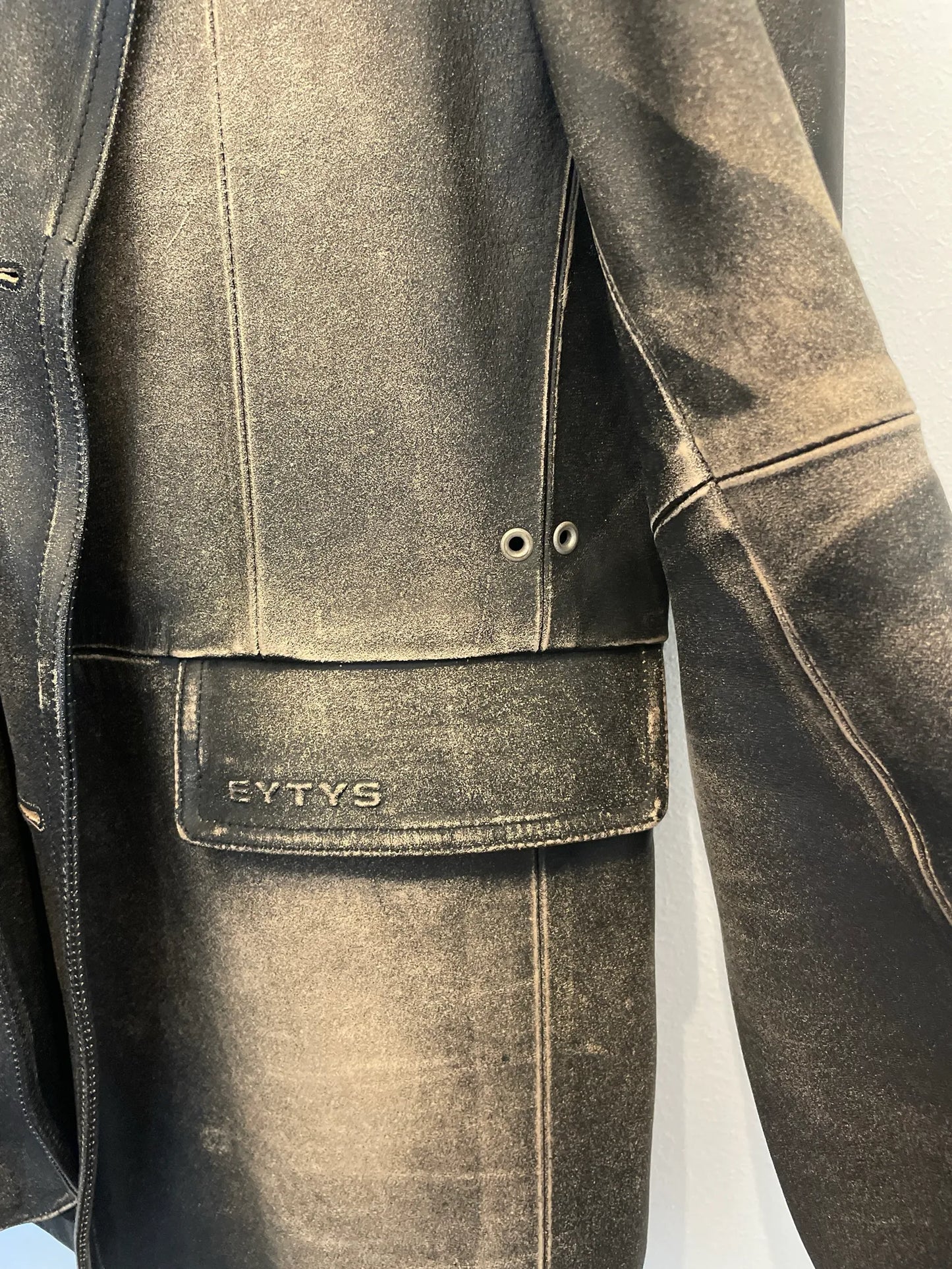 Eytys Cameron Brushed Black Leather jacket