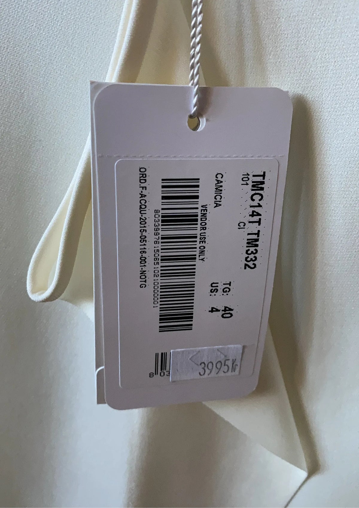 Armani-sidenblus NWT