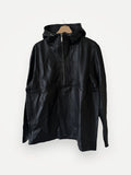 Toteme Hooded Leather Half-zip-skinnjacka