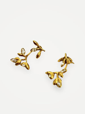 Mulberry Leaf Stud Earrings-örhänge NWOT