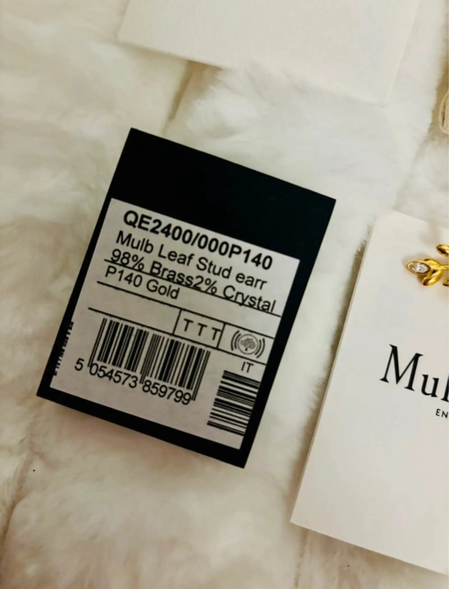 Mulberry Leaf Stud Earrings-örhänge NWOT
