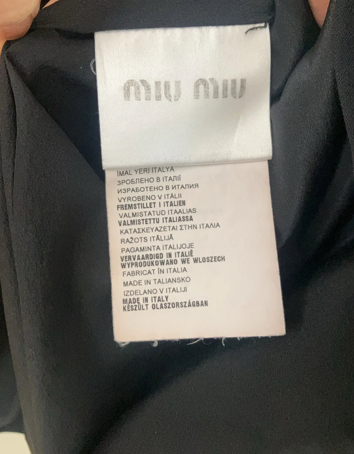 Miu Miu Bow Embellished Cady Mini-klänning