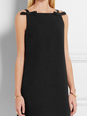 Miu Miu Bow Embellished Cady Mini-klänning