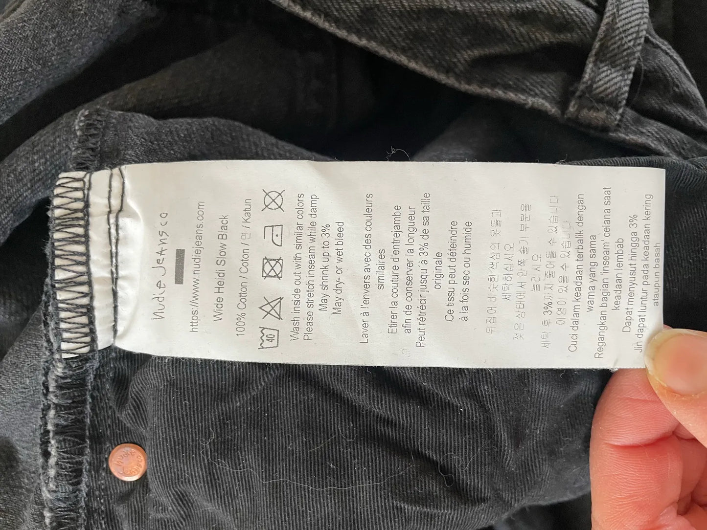 Nudie Jeans Wide Heidi Slow Black Jeans