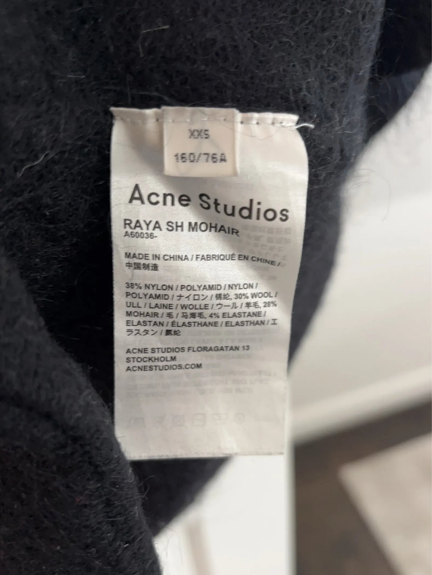 Acne Studios Acne Raya Short Mohair Cardigan