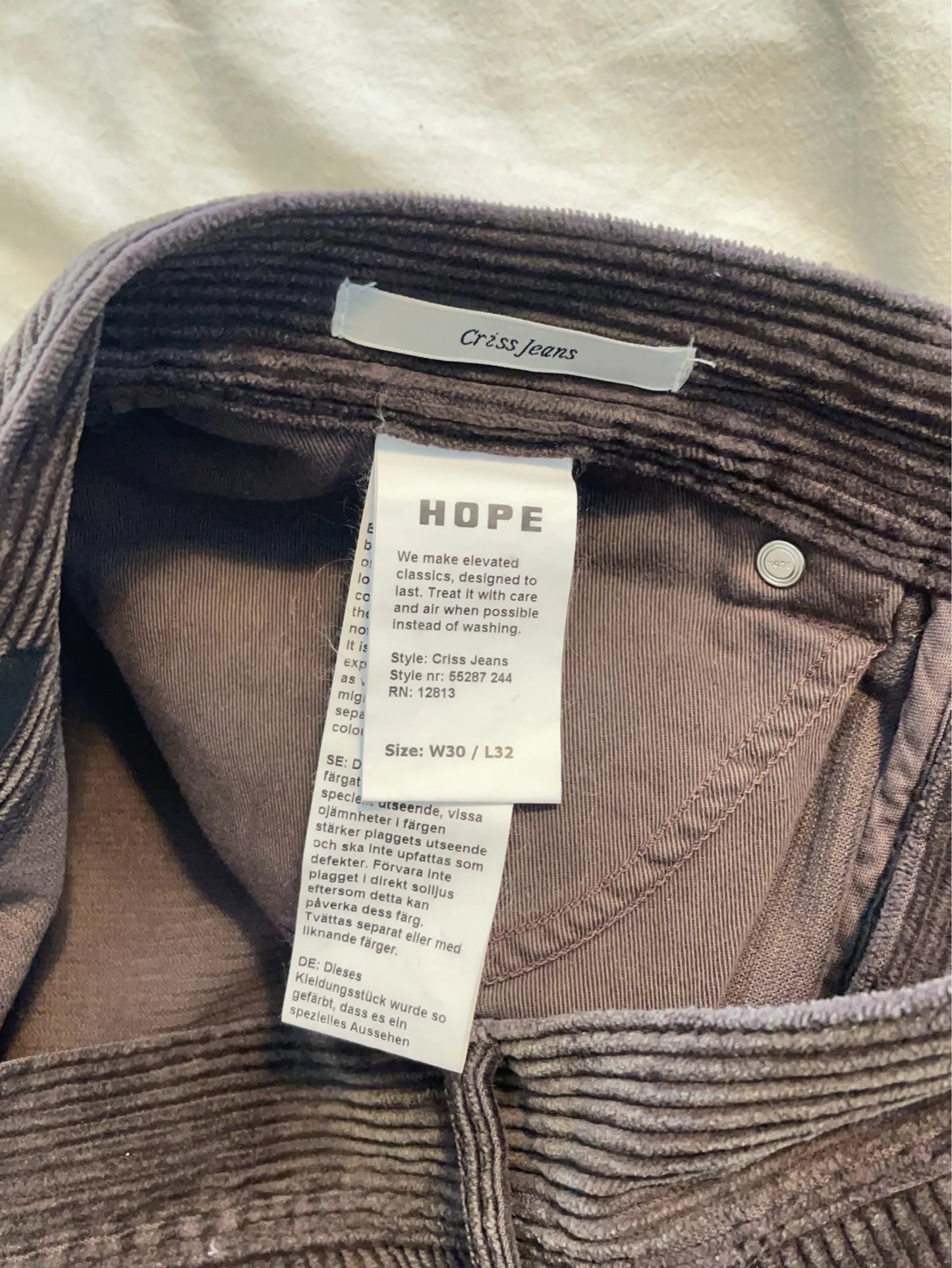 Hope Criss-jeans NWOT