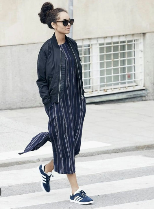 Rodebjer Gwynne Stripe-klänning