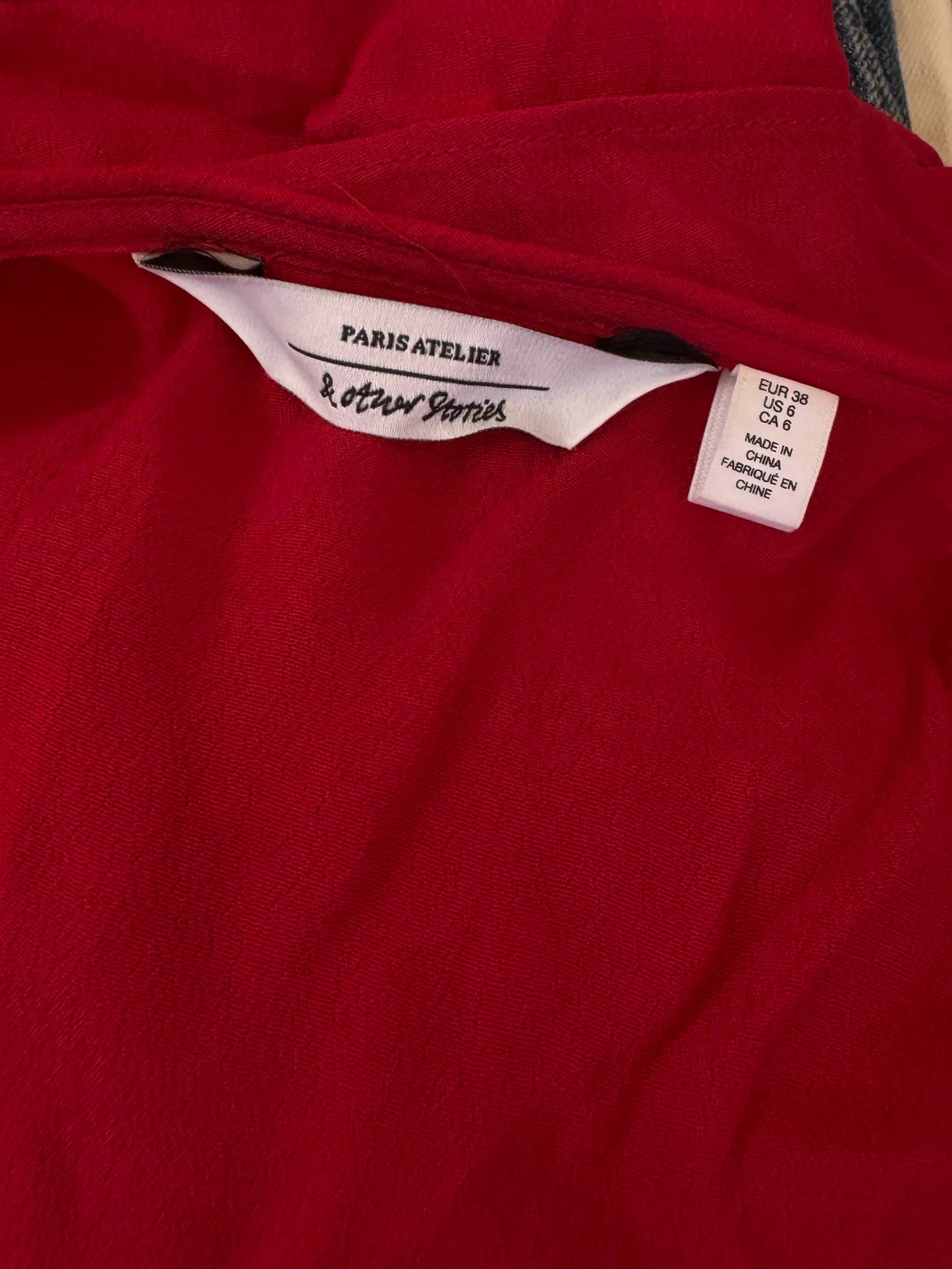 & Other Stories Red Wrap-klänning NWOT