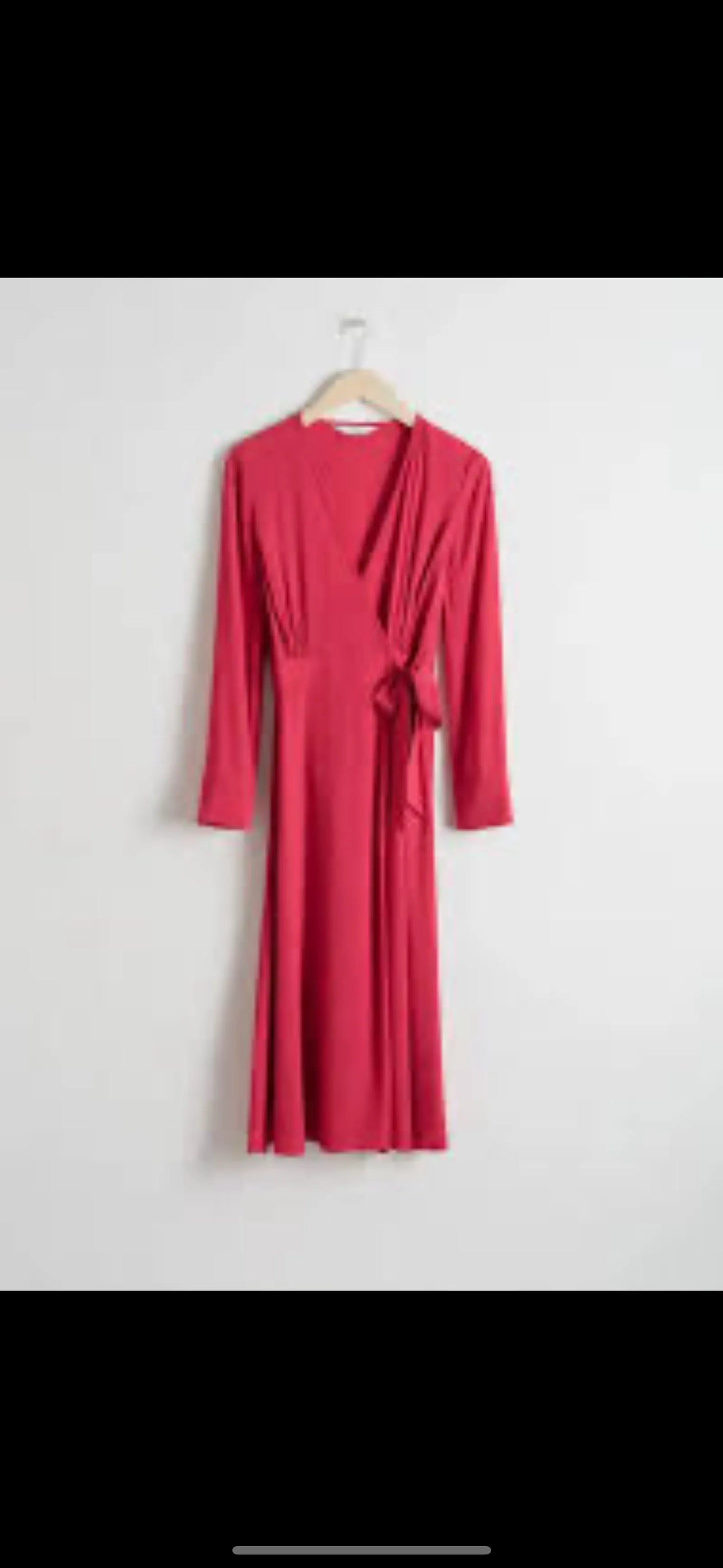 & Other Stories Red Wrap-klänning NWOT