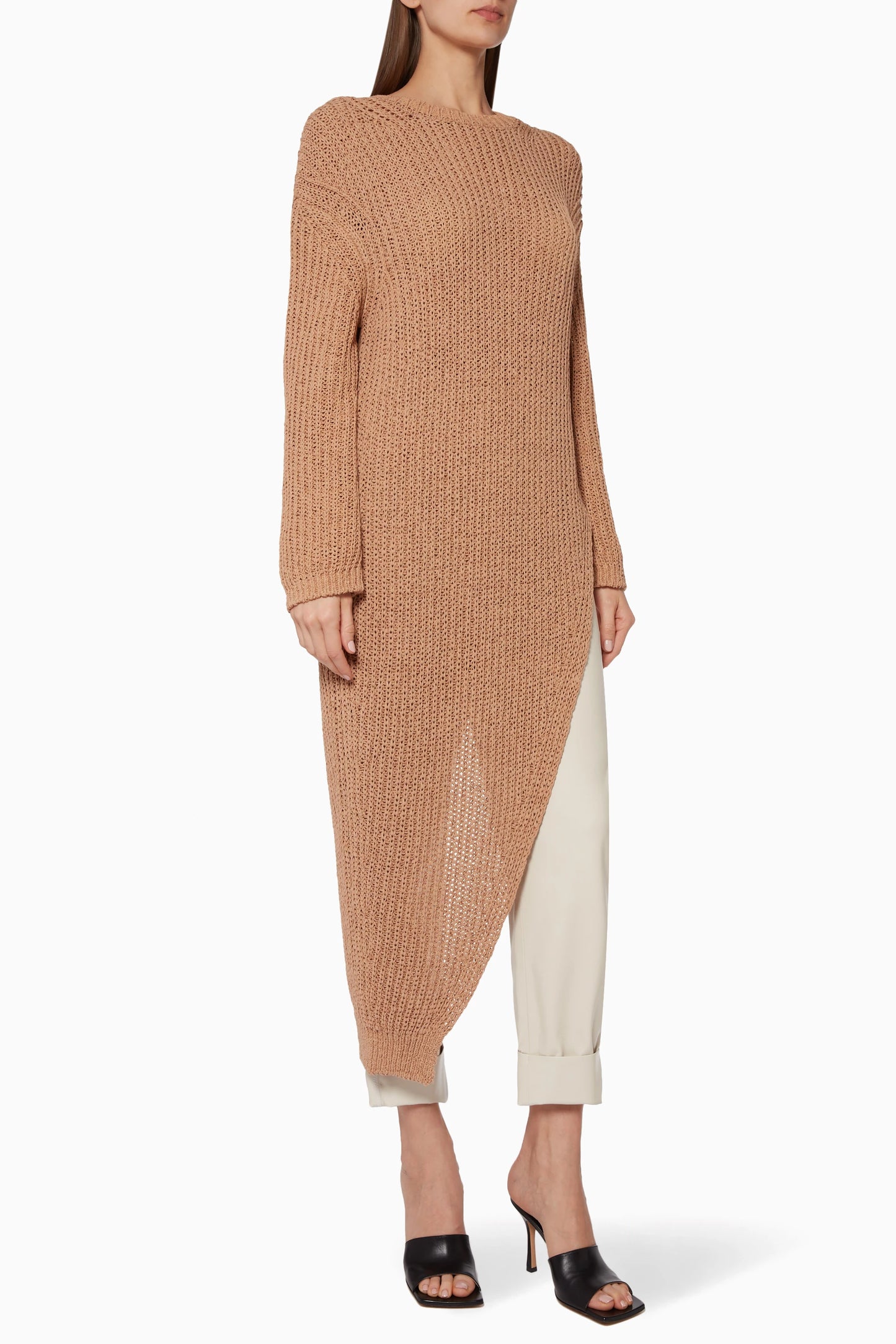 Nanushka Rodi Assymetric Cotton Knit-tröja