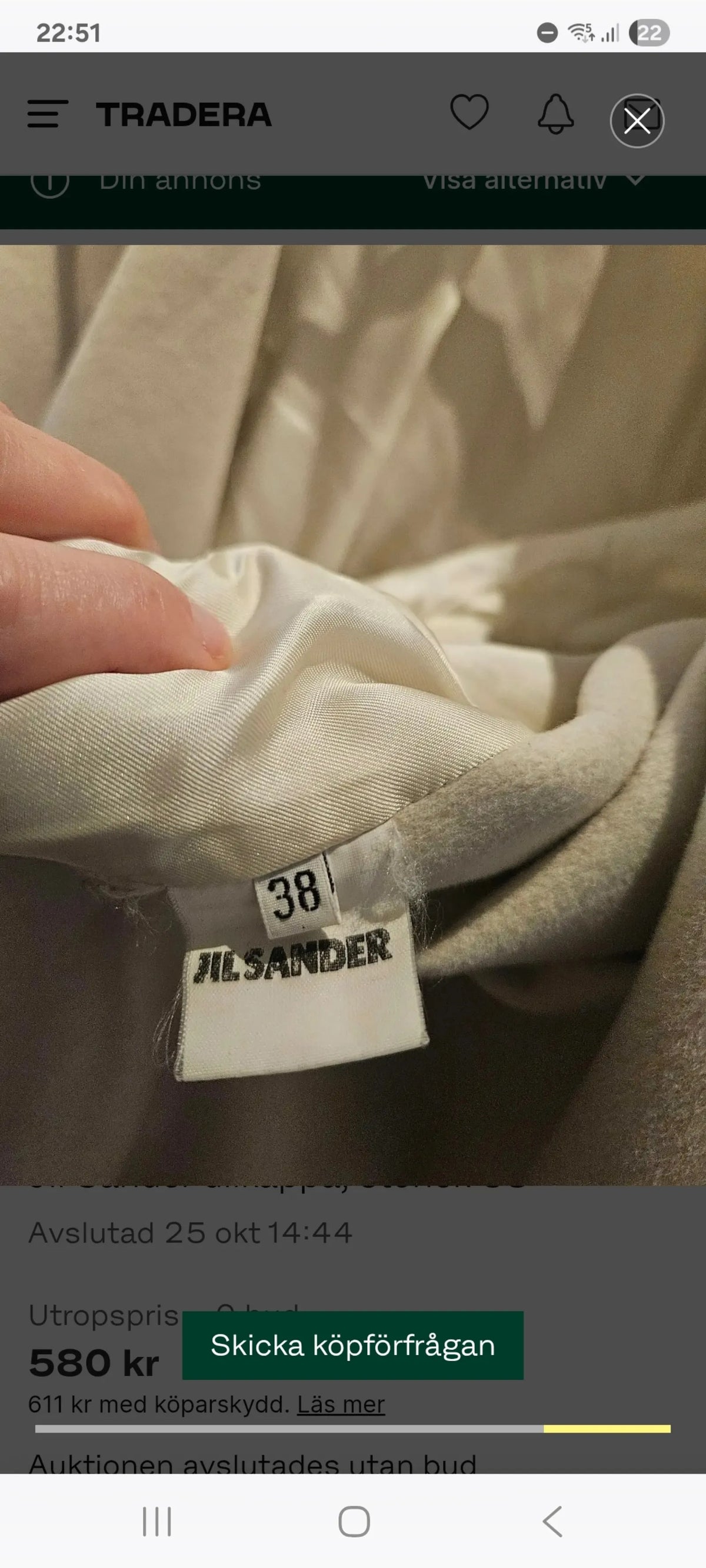 Jil Sander-ullkappa