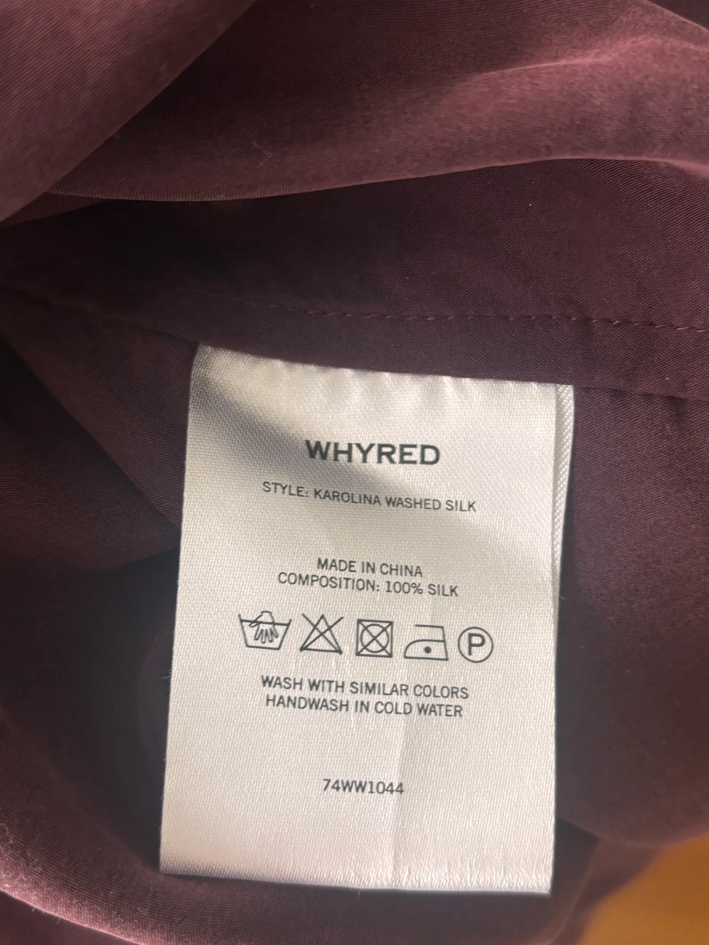 Whyred Karolina Washed Silk Blouse