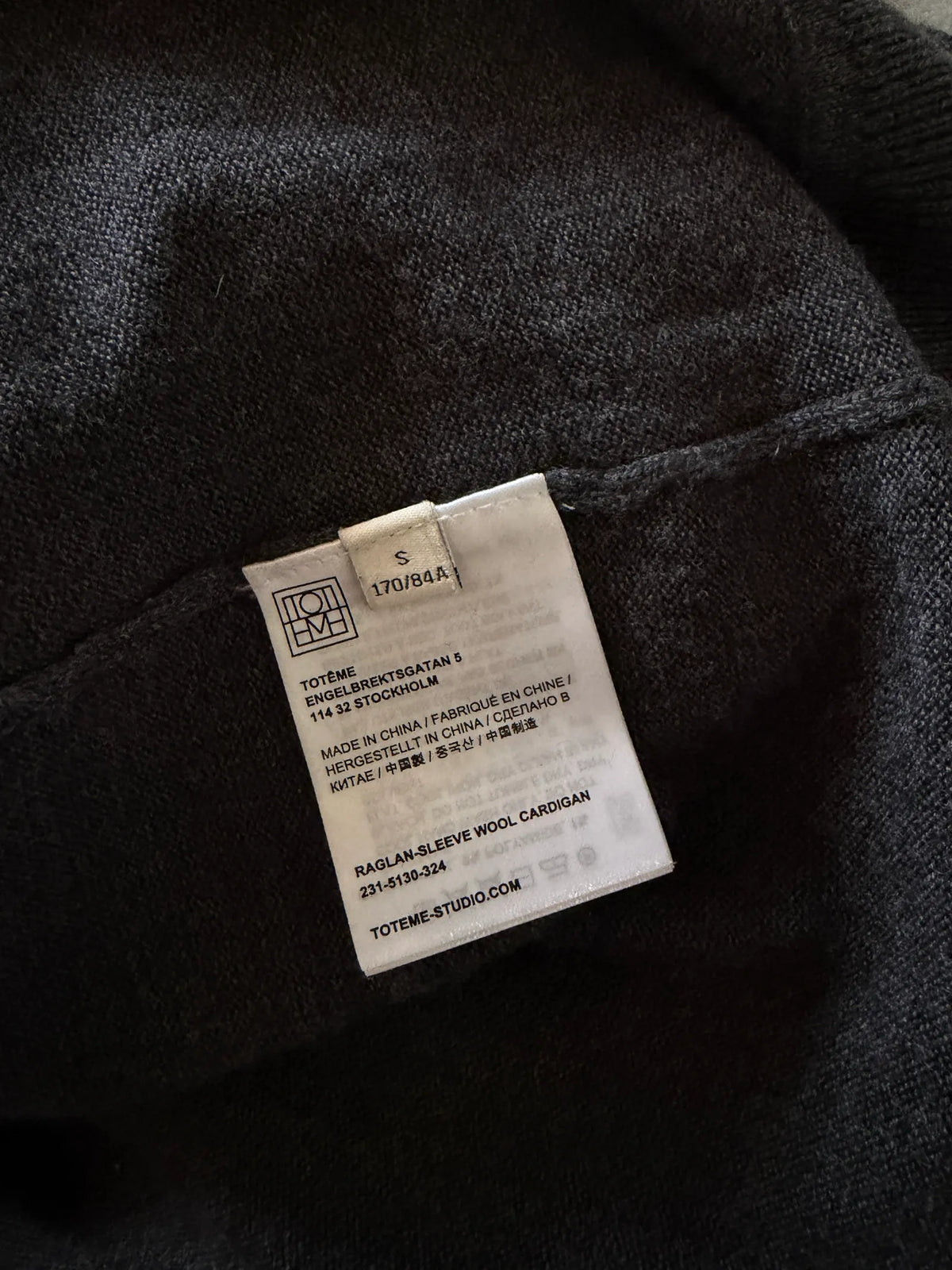 Toteme Raglan Sleeve Wool-ullkofta