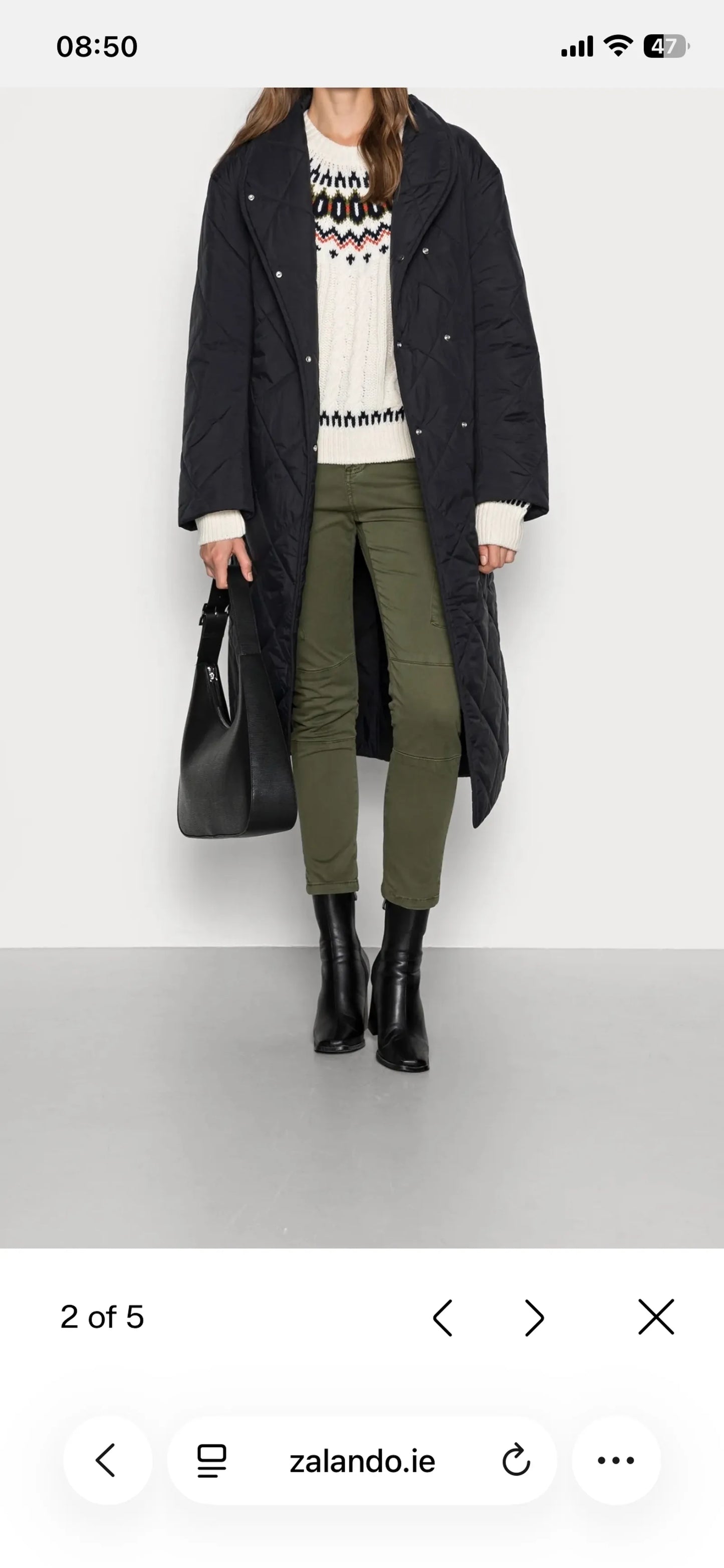 Arket Belted Puffer Coat-kappa