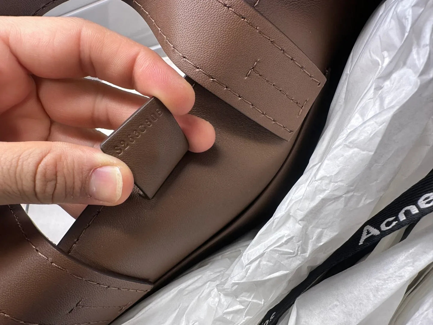 Acne Studios Musubi tote-skinnhandväska NWT