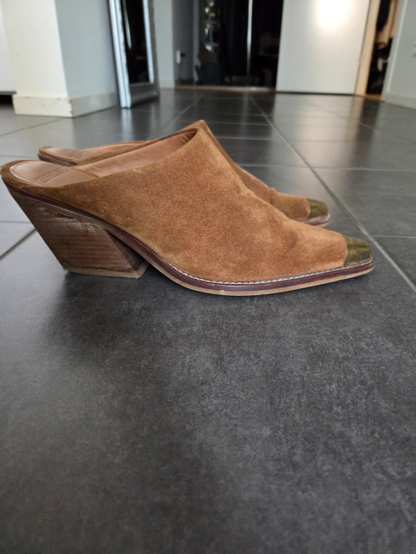 Bronx Low Kole Western Mule-klackar
